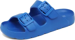 INMINPIN Boys Girls Double Buckle Slide Sandals Comfort Beach Pool Shower Slippers Adjustable Indoor Outdoor Little Kid/Big Kid