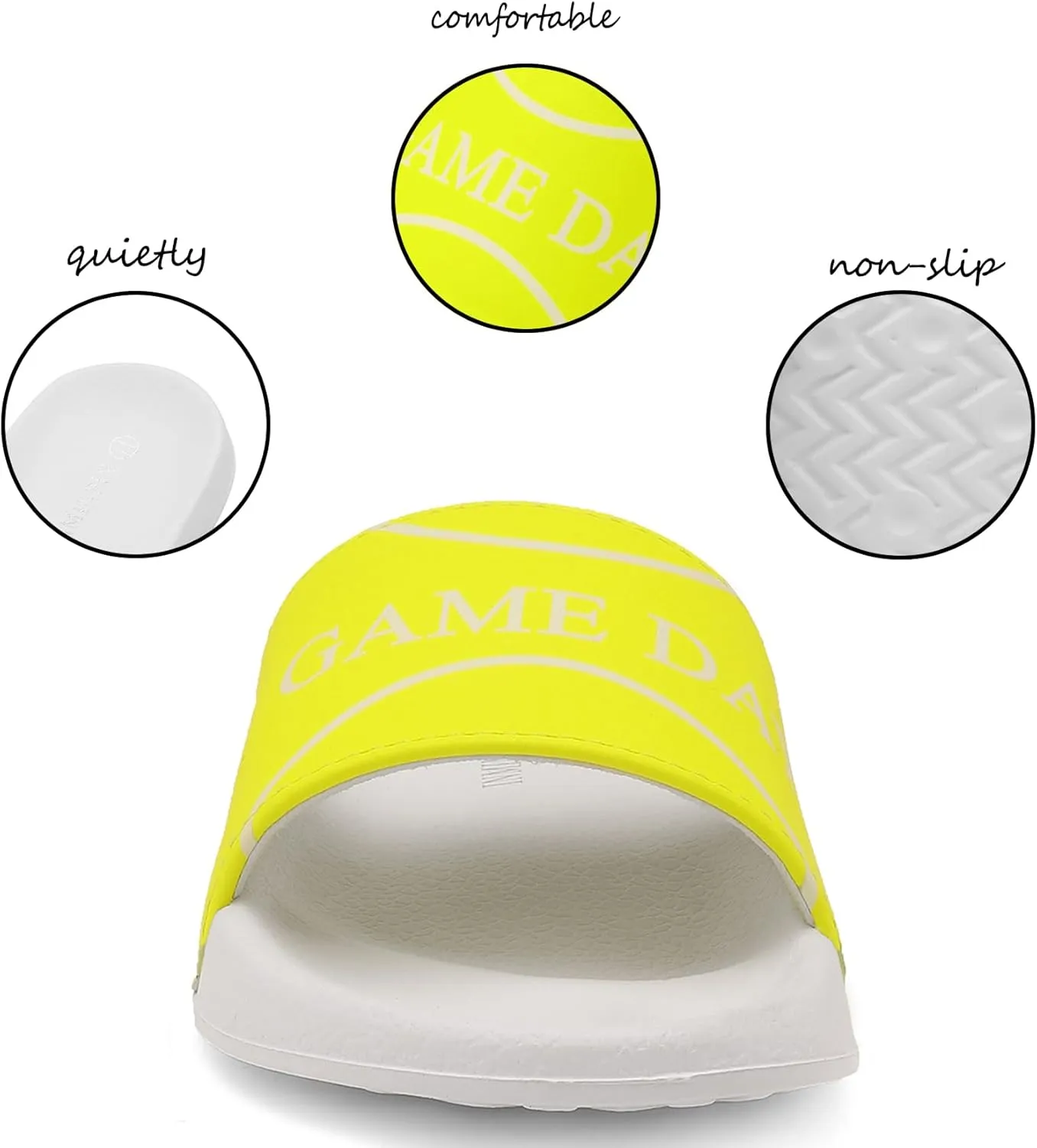 INMINPIN Kids Boys Girls Ball Sports Slides Sandals Ultra Comfortable Beach Pool Shower Shoes House Slide Indoor Outdoor for Sports Fan