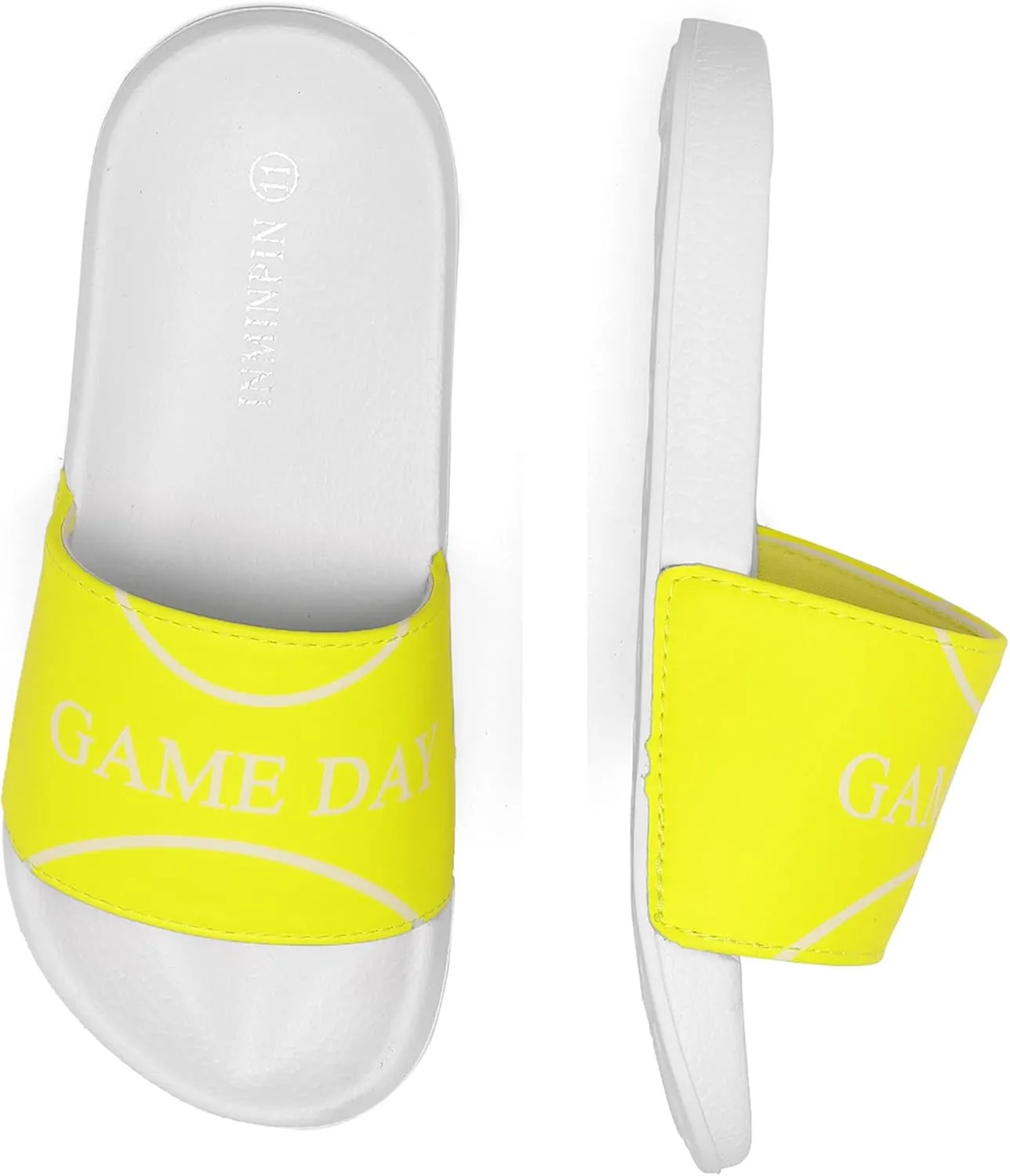 INMINPIN Kids Boys Girls Ball Sports Slides Sandals Ultra Comfortable Beach Pool Shower Shoes House Slide Indoor Outdoor for Sports Fan