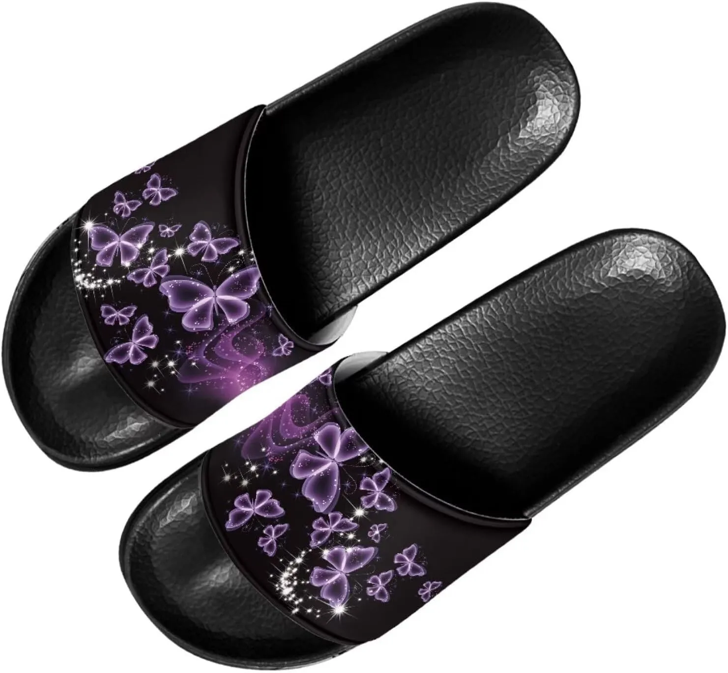 INSTANTARTS Women's Slide Sandals Non-slip Comfortable Bathroom Shower Slippers Slip-on Flip Flops