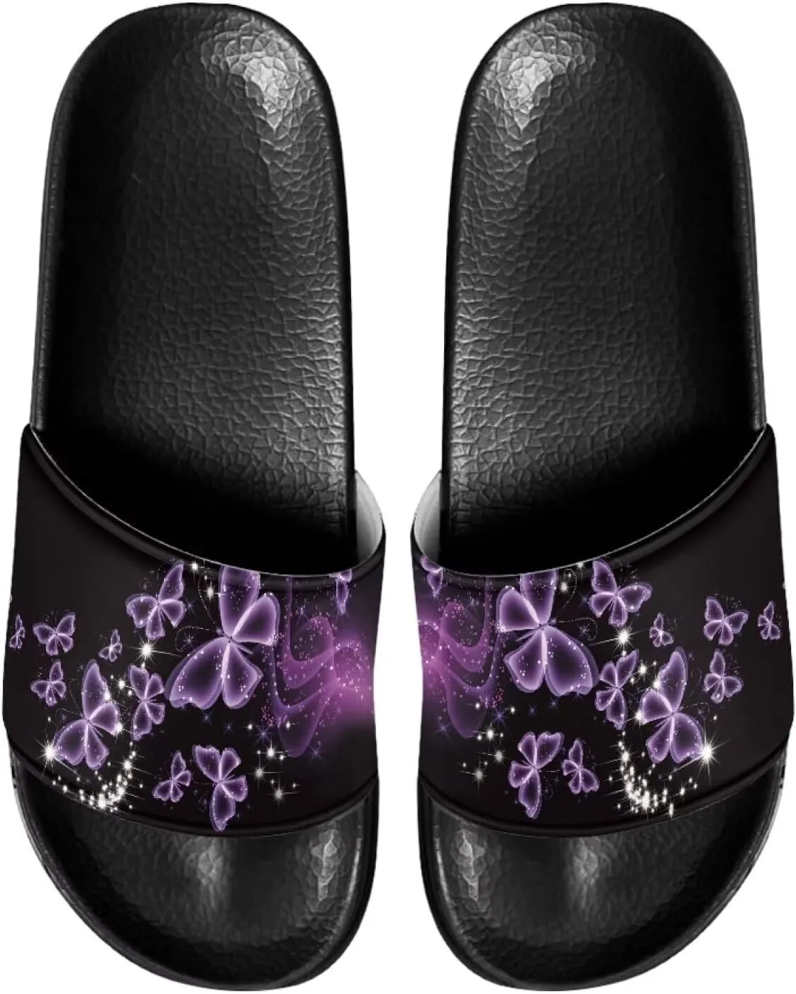 INSTANTARTS Women's Slide Sandals Non-slip Comfortable Bathroom Shower Slippers Slip-on Flip Flops