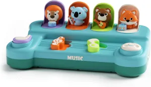 Interactive Pop Up Toys for 1 Year Old Boy Girl Montessori Animal Cause and Effect Toy for 6-12-18 Month Early Learning Musical Baby Toy STEM Gift for Toddlers Infant Age 1 2 3