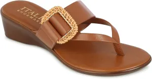ITALIAN Shoemakers Women's Azura Wedge 9 Cognac