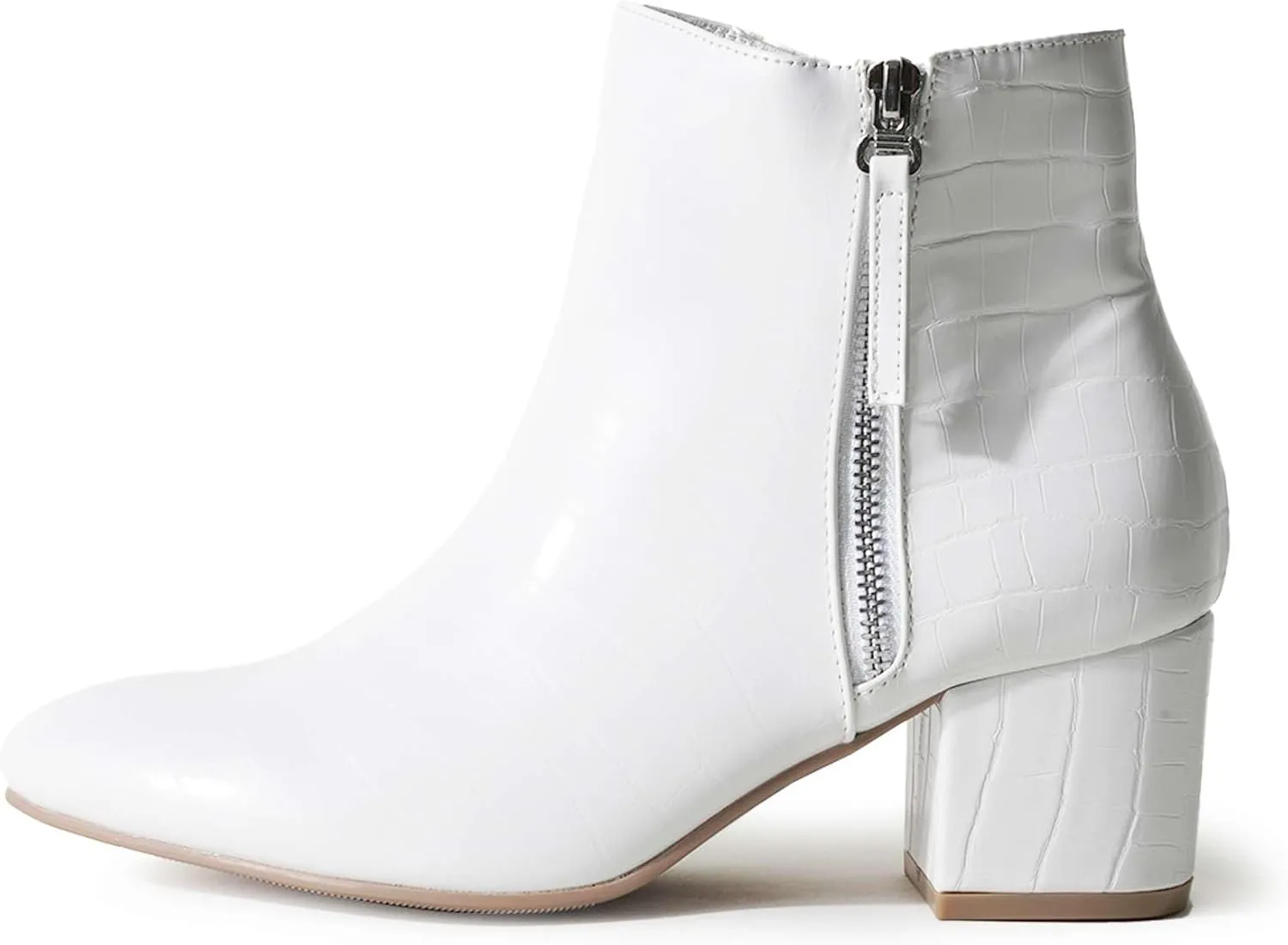 J. Adams Zuma Ankle Bootie – Closed Pointed Toe Low Block Heel Zip Up Boot