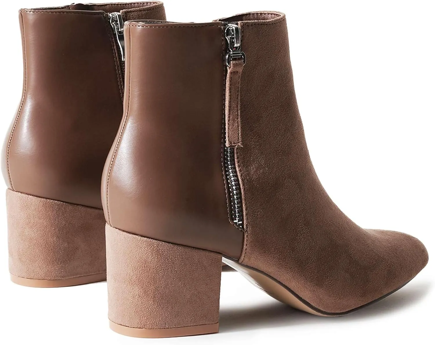 J. Adams Zuma Ankle Bootie – Closed Pointed Toe Low Block Heel Zip Up Boot