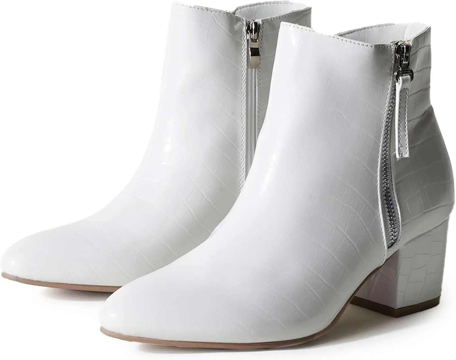 J. Adams Zuma Ankle Bootie – Closed Pointed Toe Low Block Heel Zip Up Boot