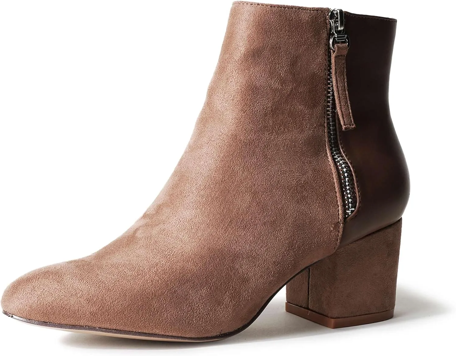 J. Adams Zuma Ankle Bootie – Closed Pointed Toe Low Block Heel Zip Up Boot