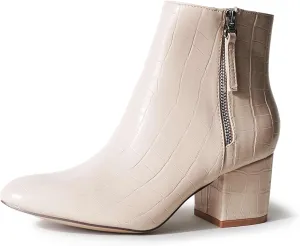 J. Adams Zuma Ankle Bootie – Closed Pointed Toe Low Block Heel Zip Up Boot