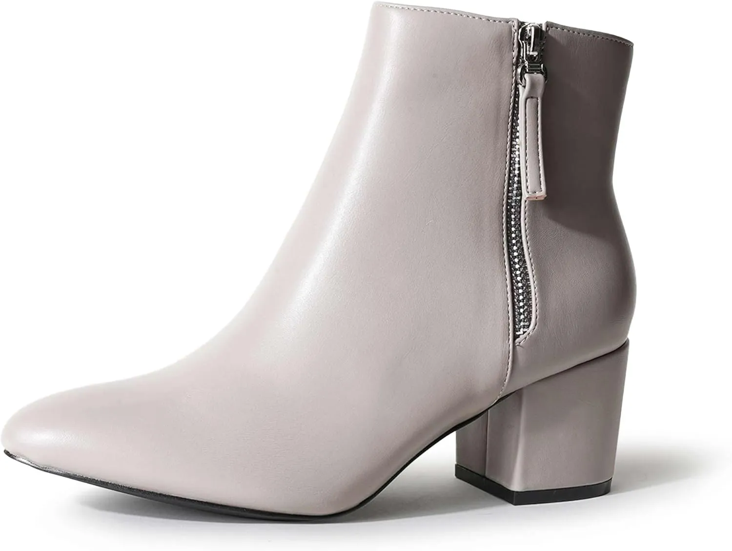 J. Adams Zuma Ankle Bootie – Closed Pointed Toe Low Block Heel Zip Up Boot