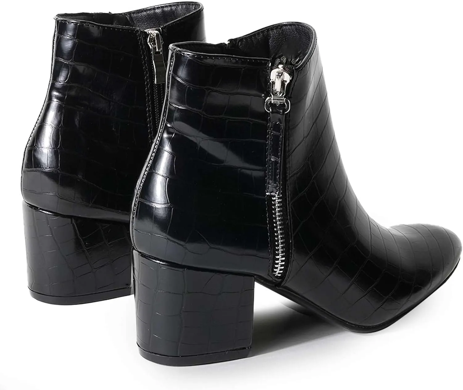 J. Adams Zuma Ankle Bootie – Closed Pointed Toe Low Block Heel Zip Up Boot