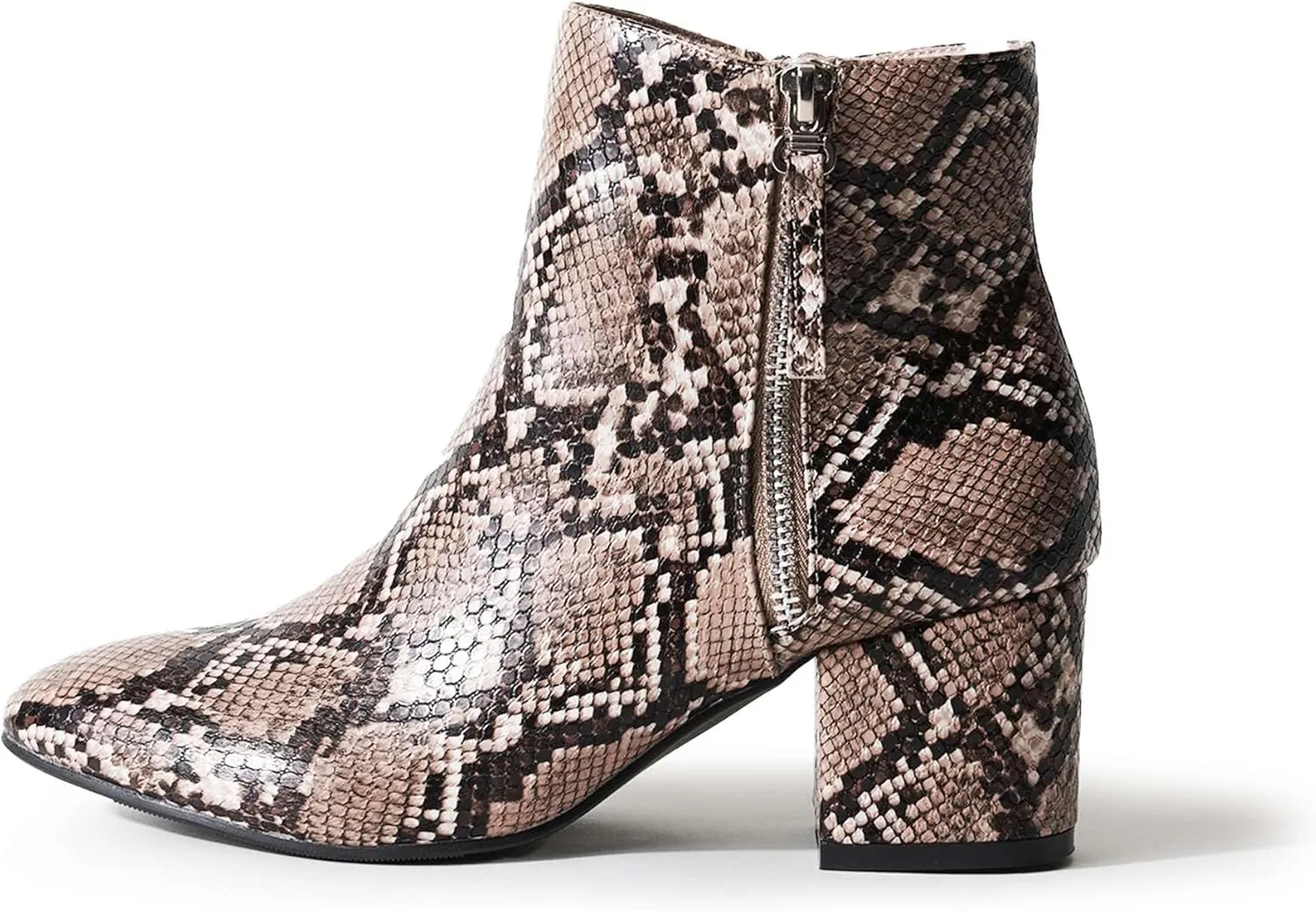 J. Adams Zuma Ankle Bootie – Closed Pointed Toe Low Block Heel Zip Up Boot