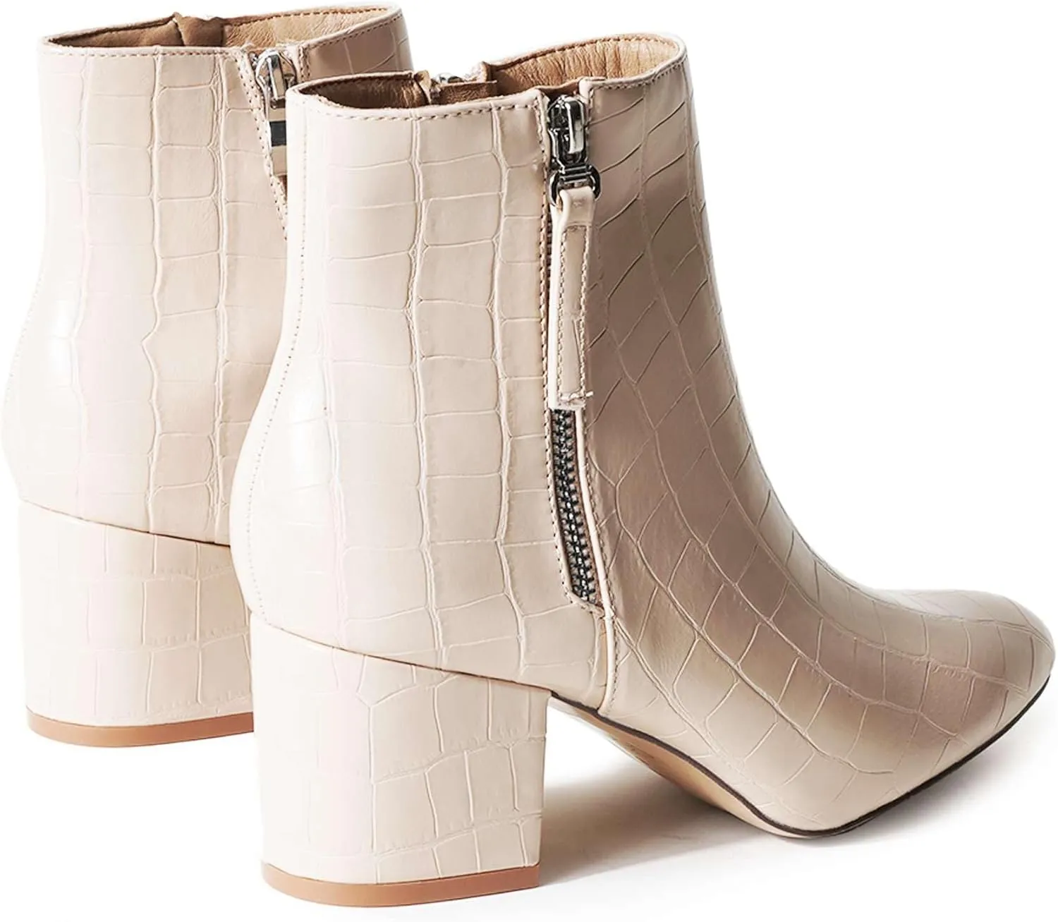 J. Adams Zuma Ankle Bootie – Closed Pointed Toe Low Block Heel Zip Up Boot