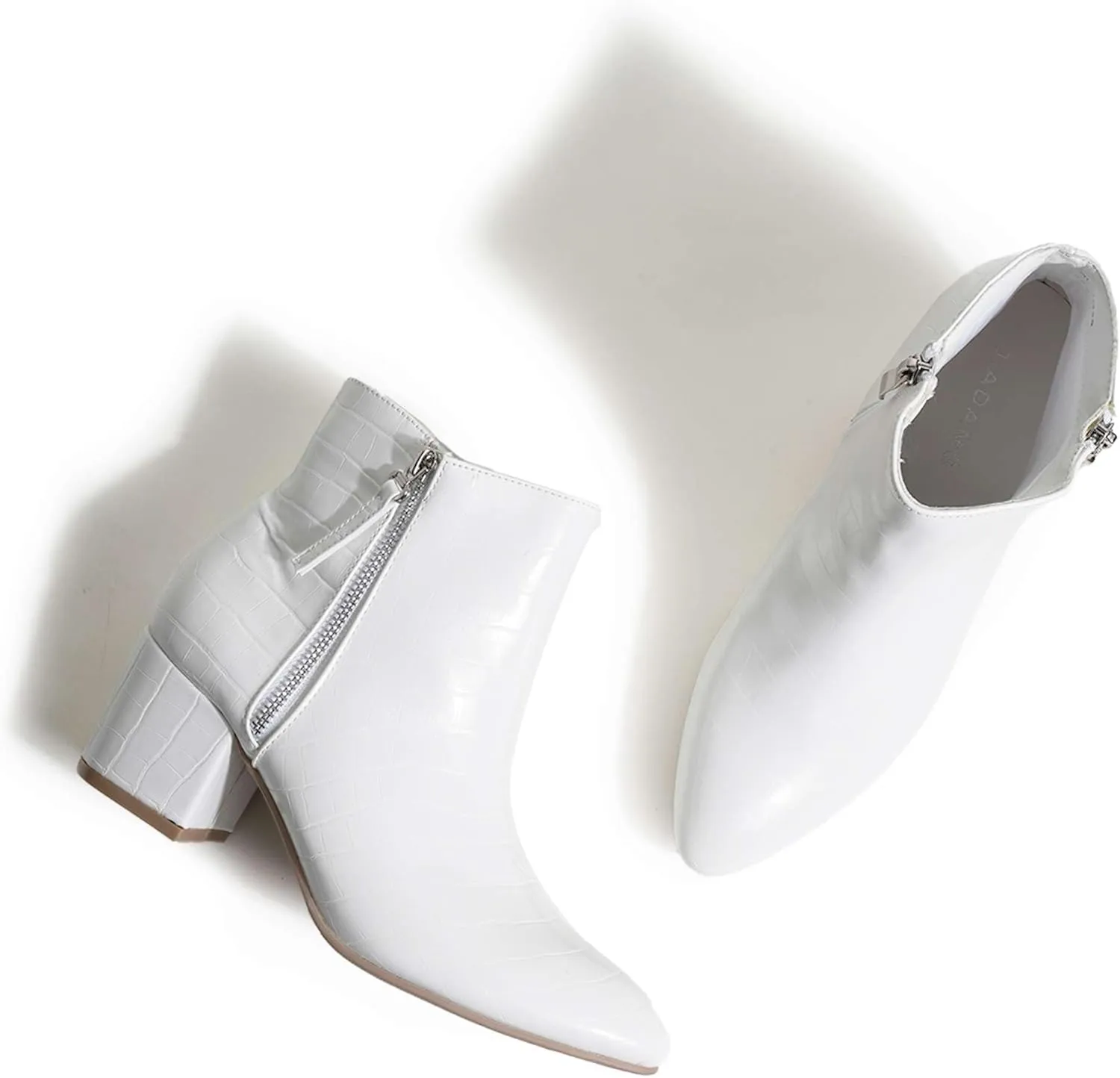 J. Adams Zuma Ankle Bootie – Closed Pointed Toe Low Block Heel Zip Up Boot