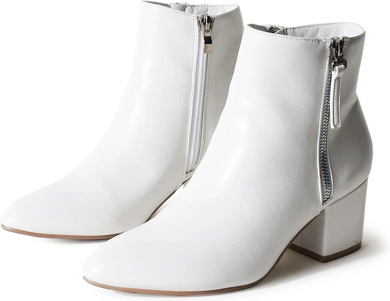 J. Adams Zuma Ankle Bootie – Closed Pointed Toe Low Block Heel Zip Up Boot