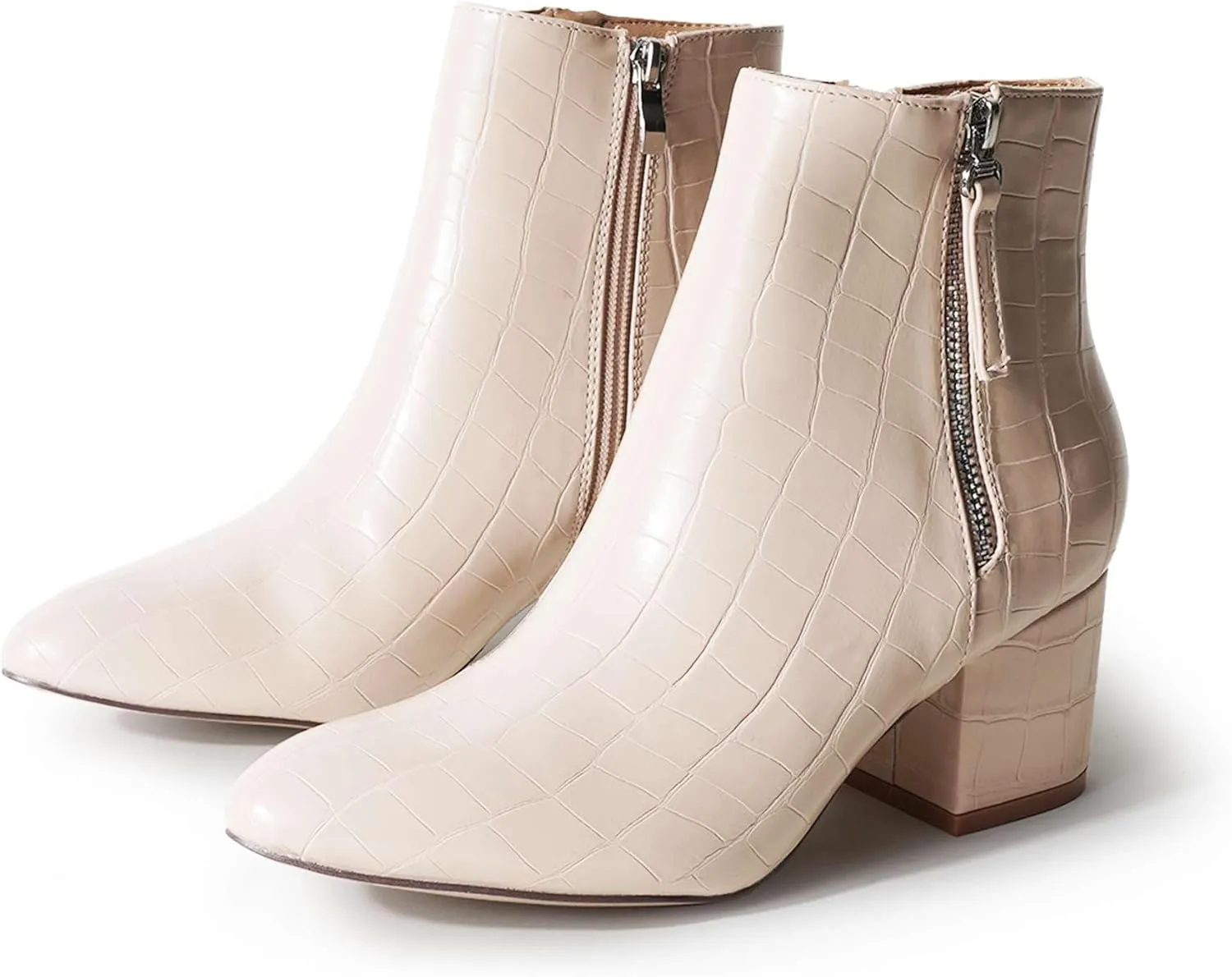 J. Adams Zuma Ankle Bootie – Closed Pointed Toe Low Block Heel Zip Up Boot