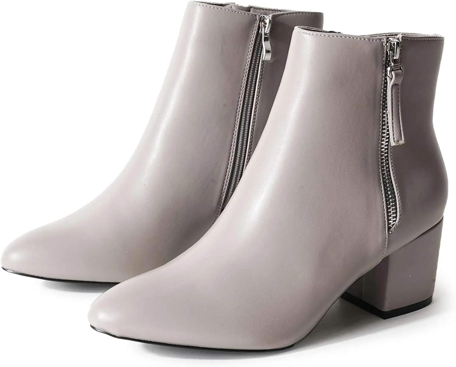 J. Adams Zuma Ankle Bootie – Closed Pointed Toe Low Block Heel Zip Up Boot