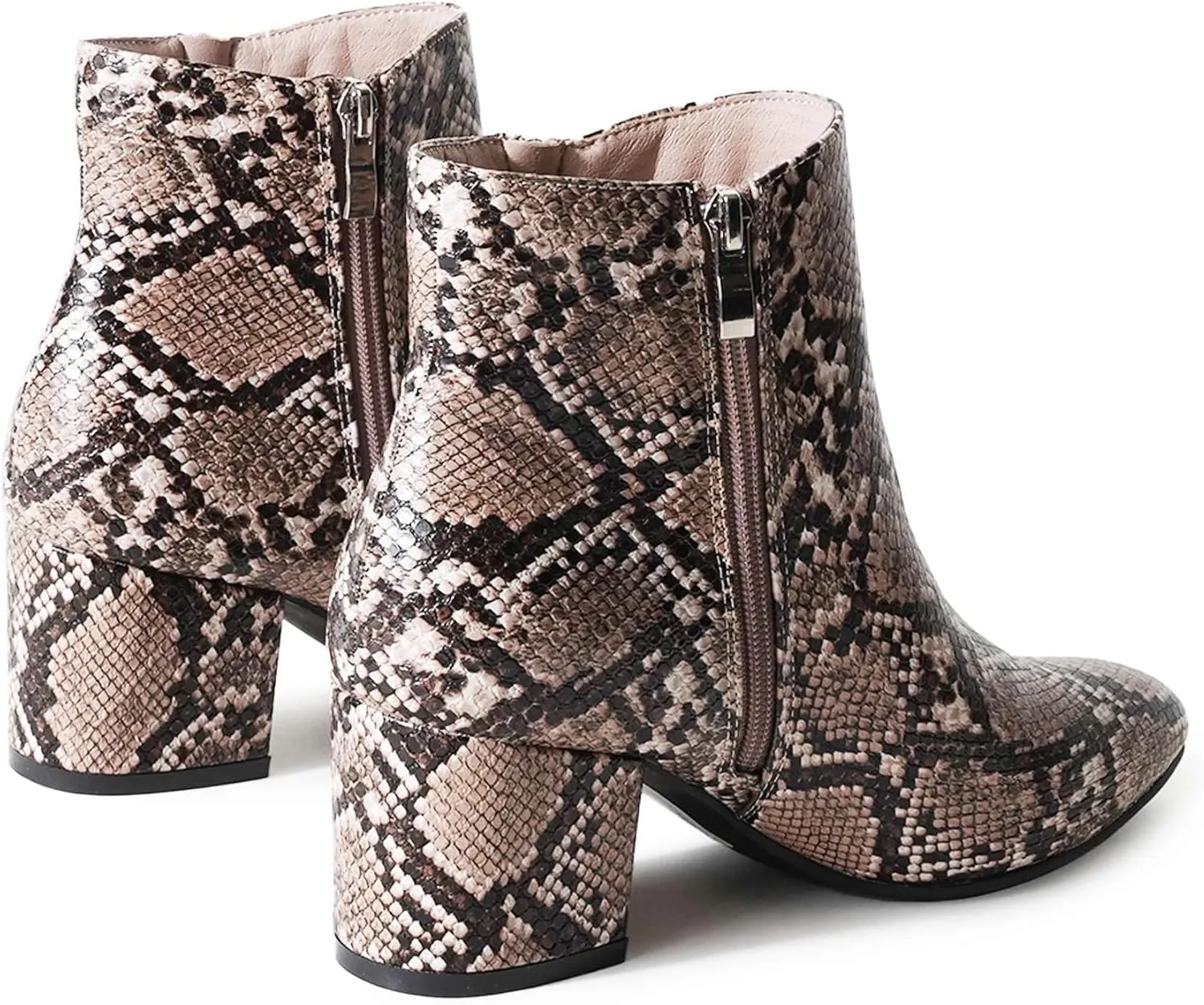 J. Adams Zuma Ankle Bootie – Closed Pointed Toe Low Block Heel Zip Up Boot