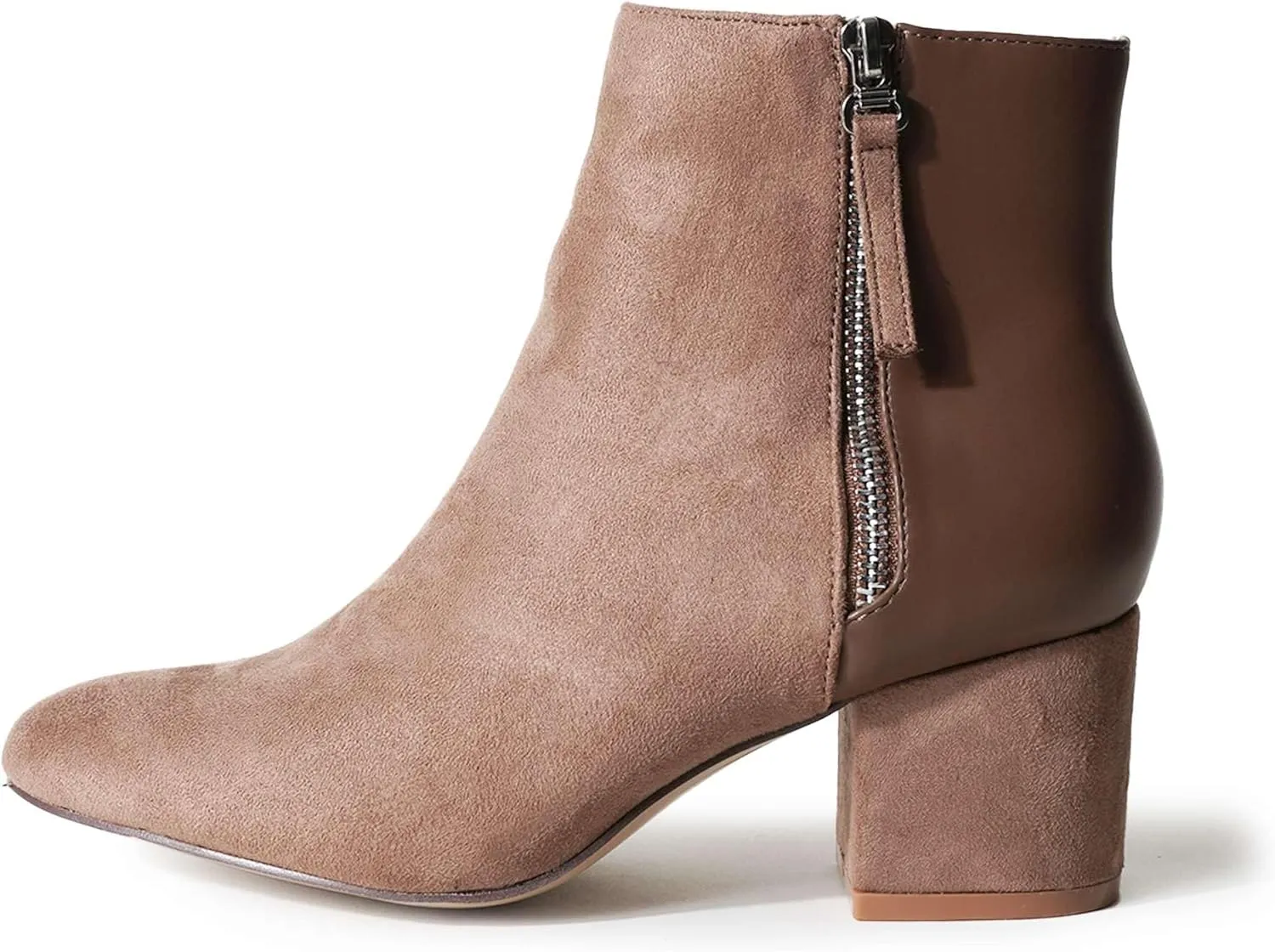 J. Adams Zuma Ankle Bootie – Closed Pointed Toe Low Block Heel Zip Up Boot