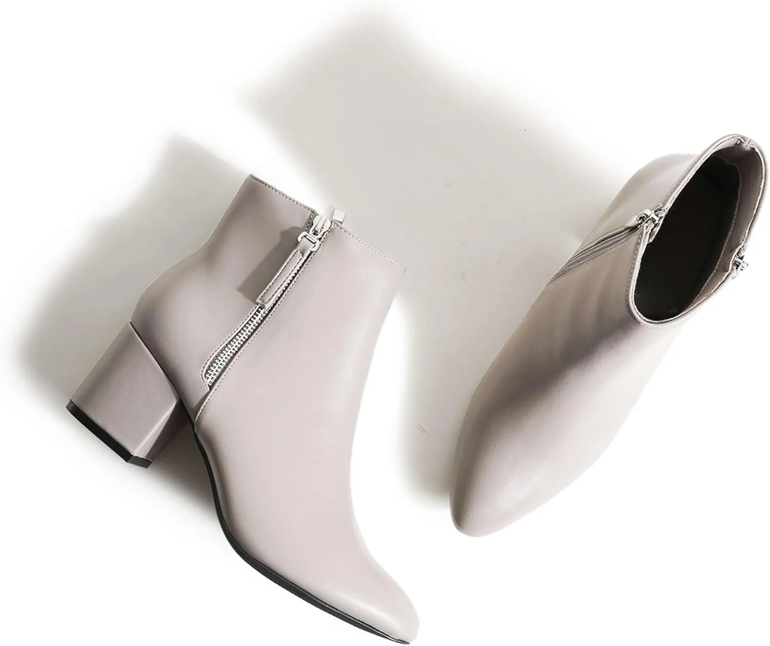 J. Adams Zuma Ankle Bootie – Closed Pointed Toe Low Block Heel Zip Up Boot
