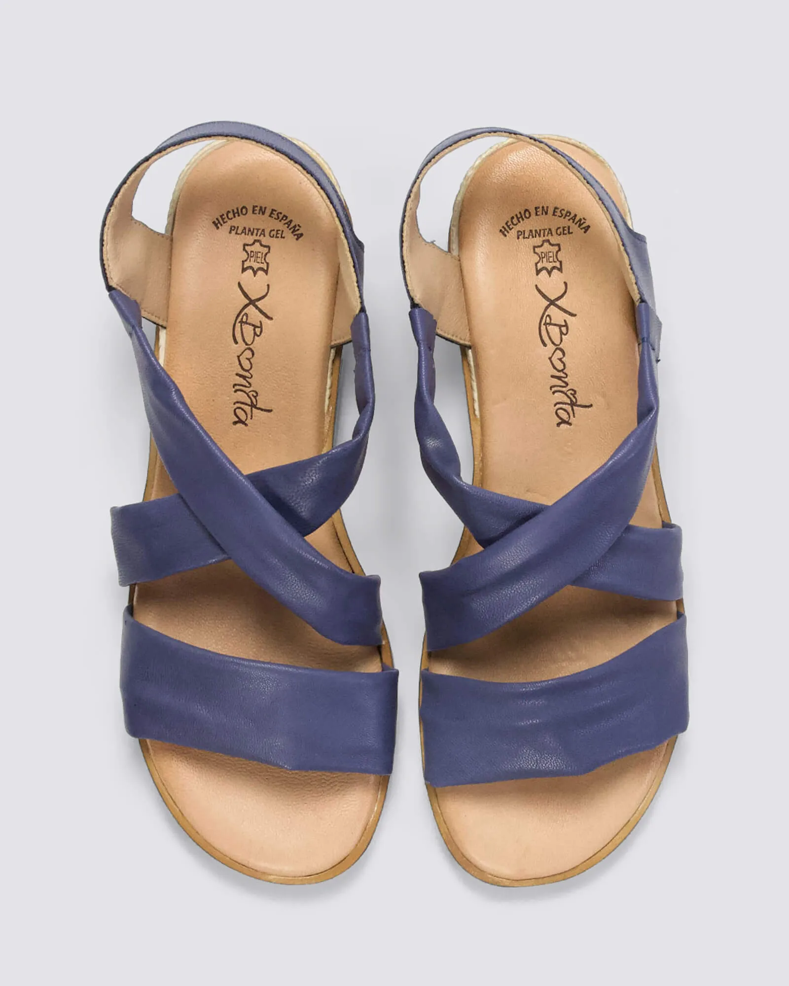 J700 SANDALS PISO LORA AZUL LEATHER