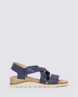 J700 SANDALS PISO LORA AZUL LEATHER