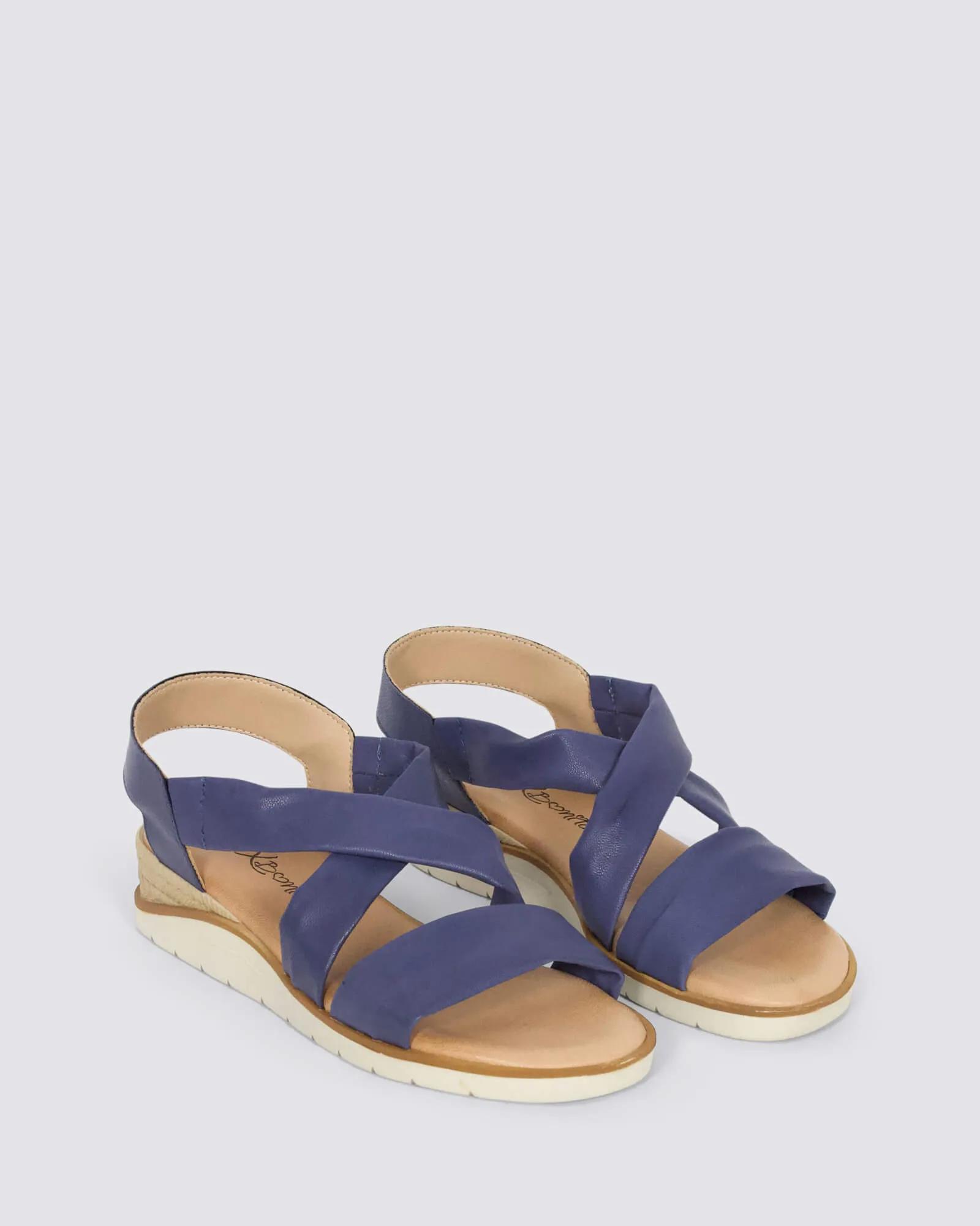J700 SANDALS PISO LORA AZUL LEATHER