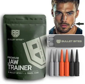 Jaw Exerciser for Men and Women - Jawline Trainer and Facial Toning Tool - Silicone Jaw Toner - Face Neck Shaper - Face Exerciser - 3 Resistance Levels