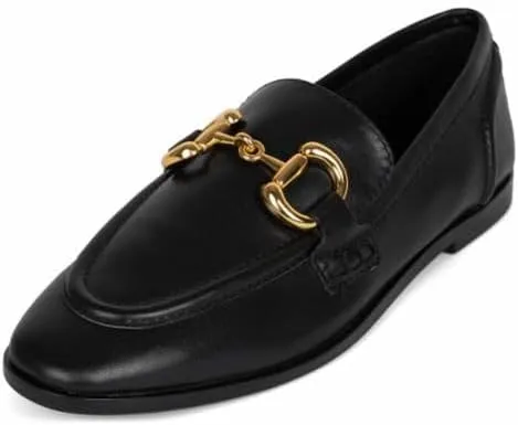 Jeffrey Cambell Velviteen Bit Leather Flat Vamp Loafer Red Leather Gold Buckle