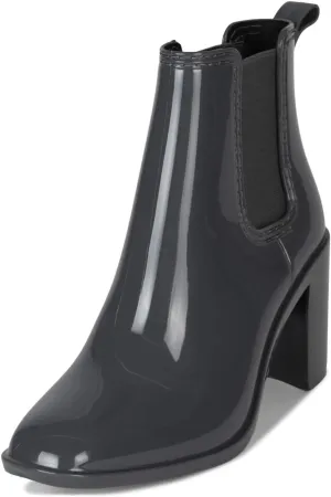 Jeffrey Campbell Women's Hurricane2 Brown Ankle-High Heeled Rain Bootie
