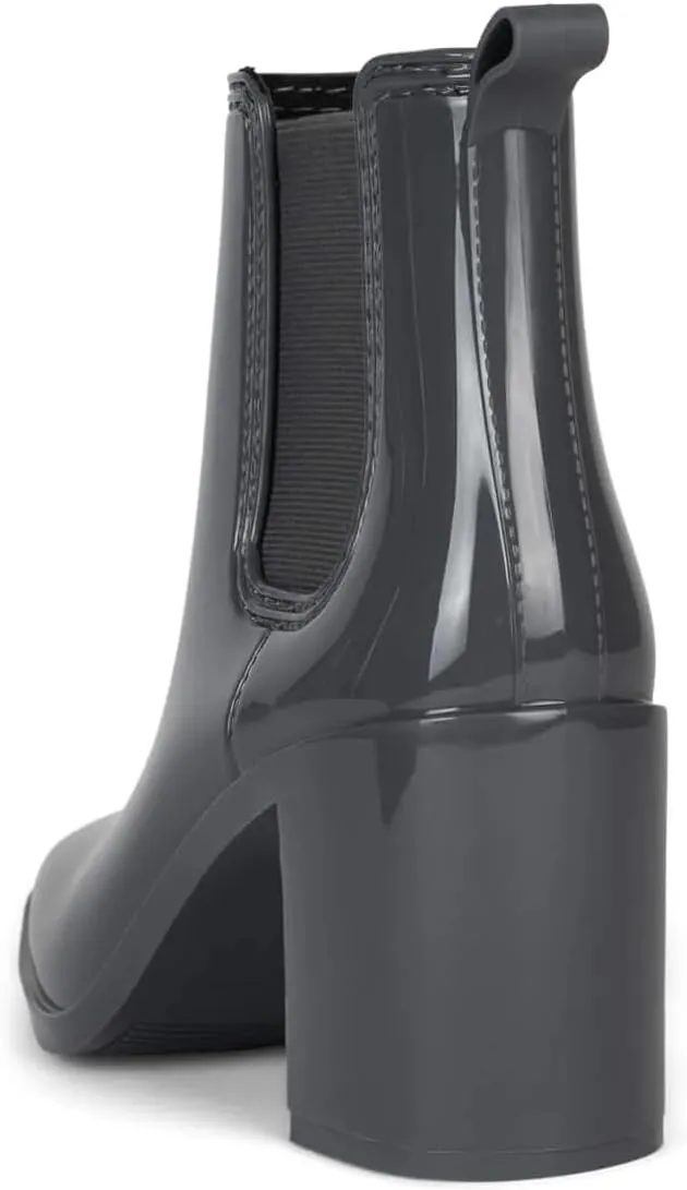 Jeffrey Campbell Women's Hurricane2 Brown Ankle-High Heeled Rain Bootie