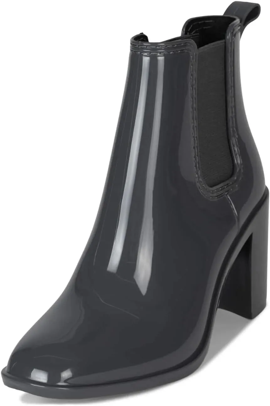 Jeffrey Campbell Women's Hurricane2 Brown Ankle-High Heeled Rain Bootie