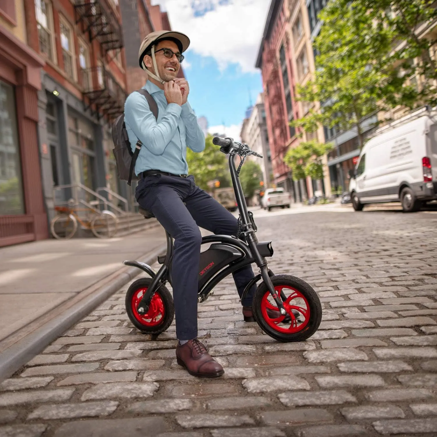 Jetson Bolt Folding Electric Ride-On Bike, Easy-Folding, Built-in Carrying Handle, Twist Throttle, Up to 15.5 MPH, Ages 13 
