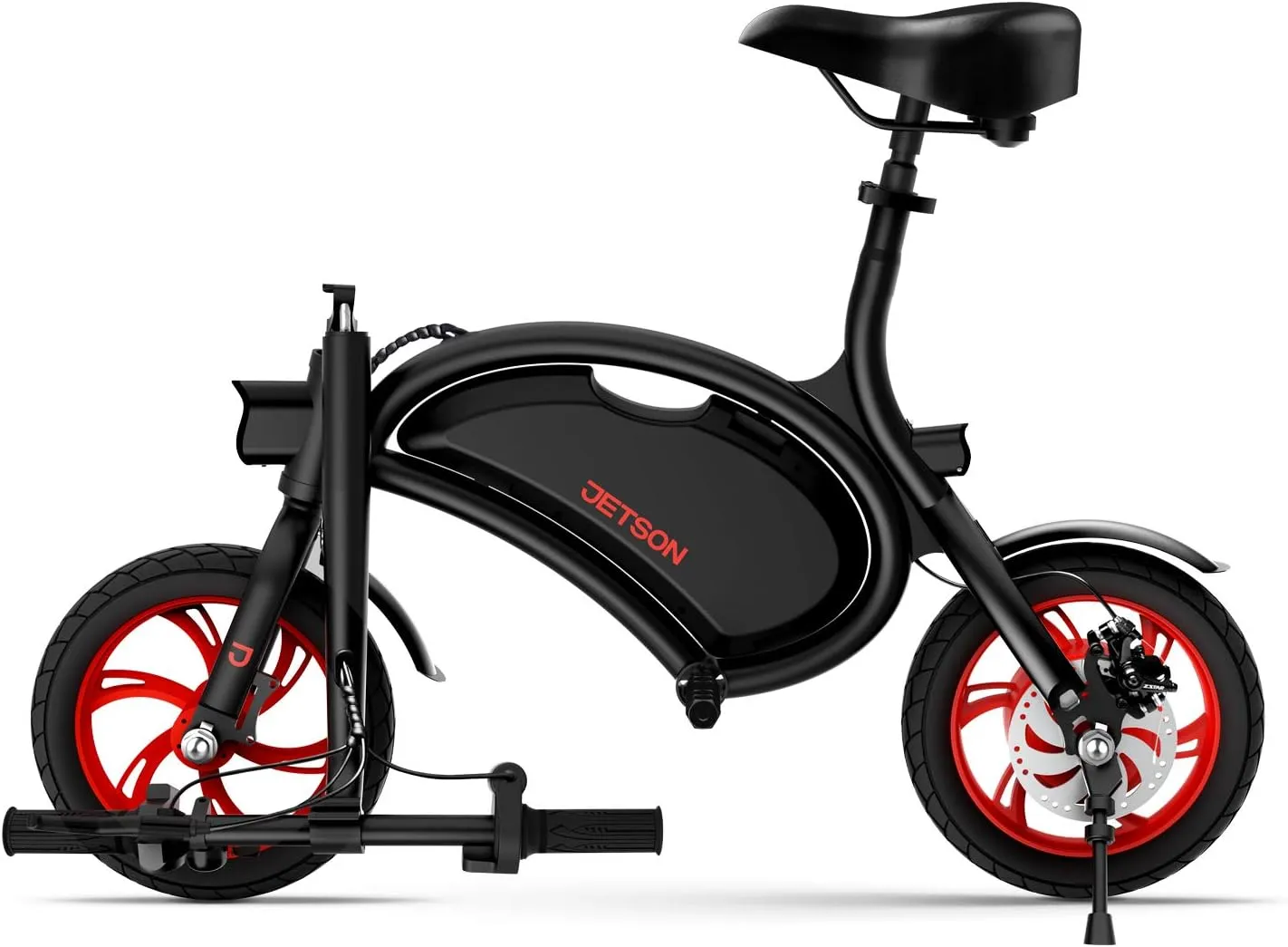 Jetson Bolt Folding Electric Ride-On Bike, Easy-Folding, Built-in Carrying Handle, Twist Throttle, Up to 15.5 MPH, Ages 13 