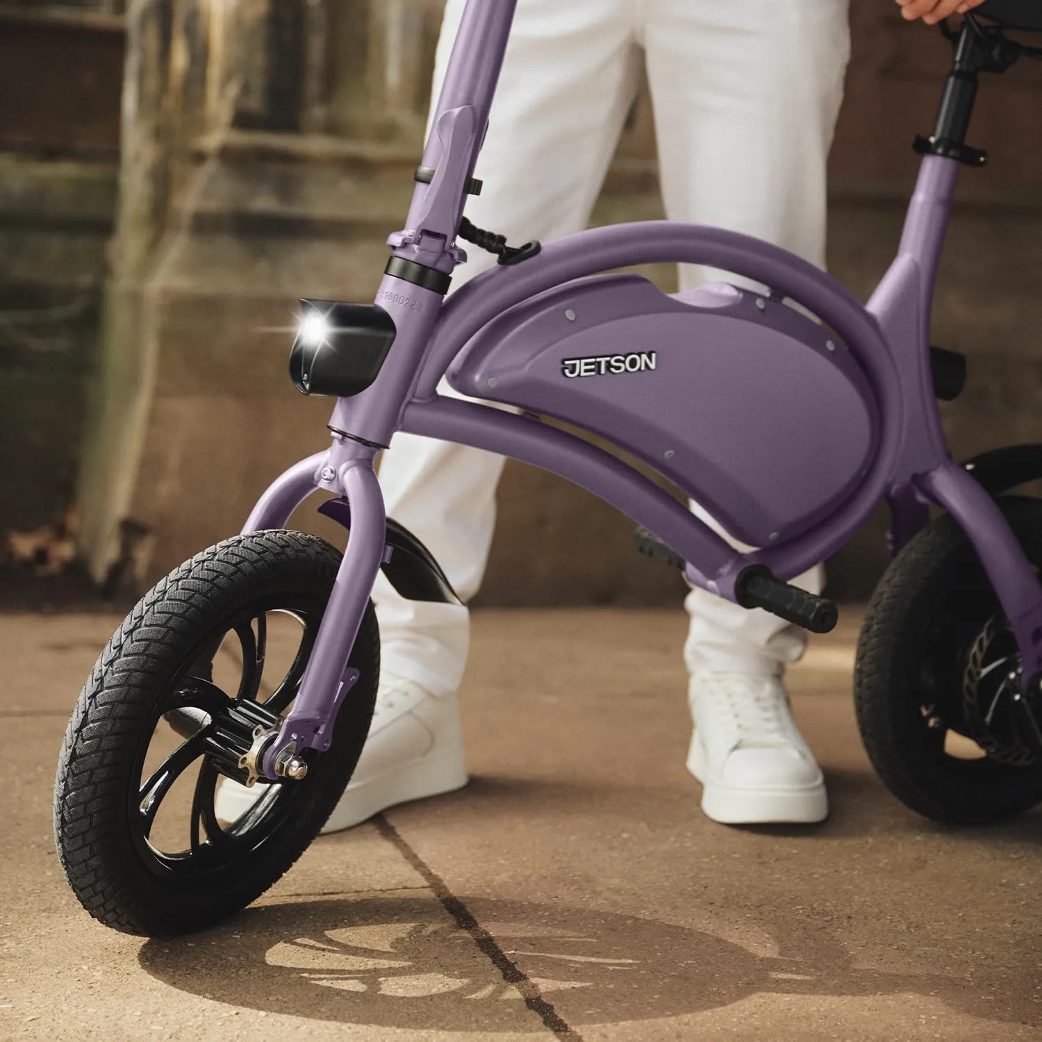 Jetson Bolt Folding Electric Ride-On Bike, Easy-Folding, Built-in Carrying Handle, Twist Throttle, Up to 15.5 MPH, Ages 13 
