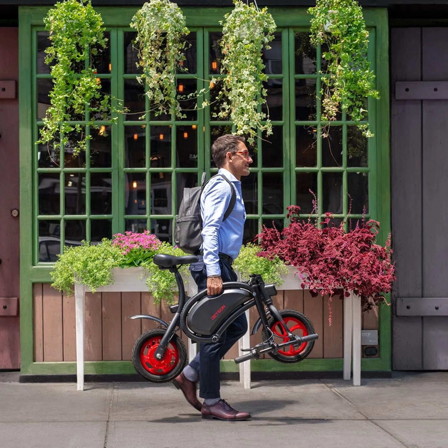 Jetson Bolt Folding Electric Ride-On Bike, Easy-Folding, Built-in Carrying Handle, Twist Throttle, Up to 15.5 MPH, Ages 13 