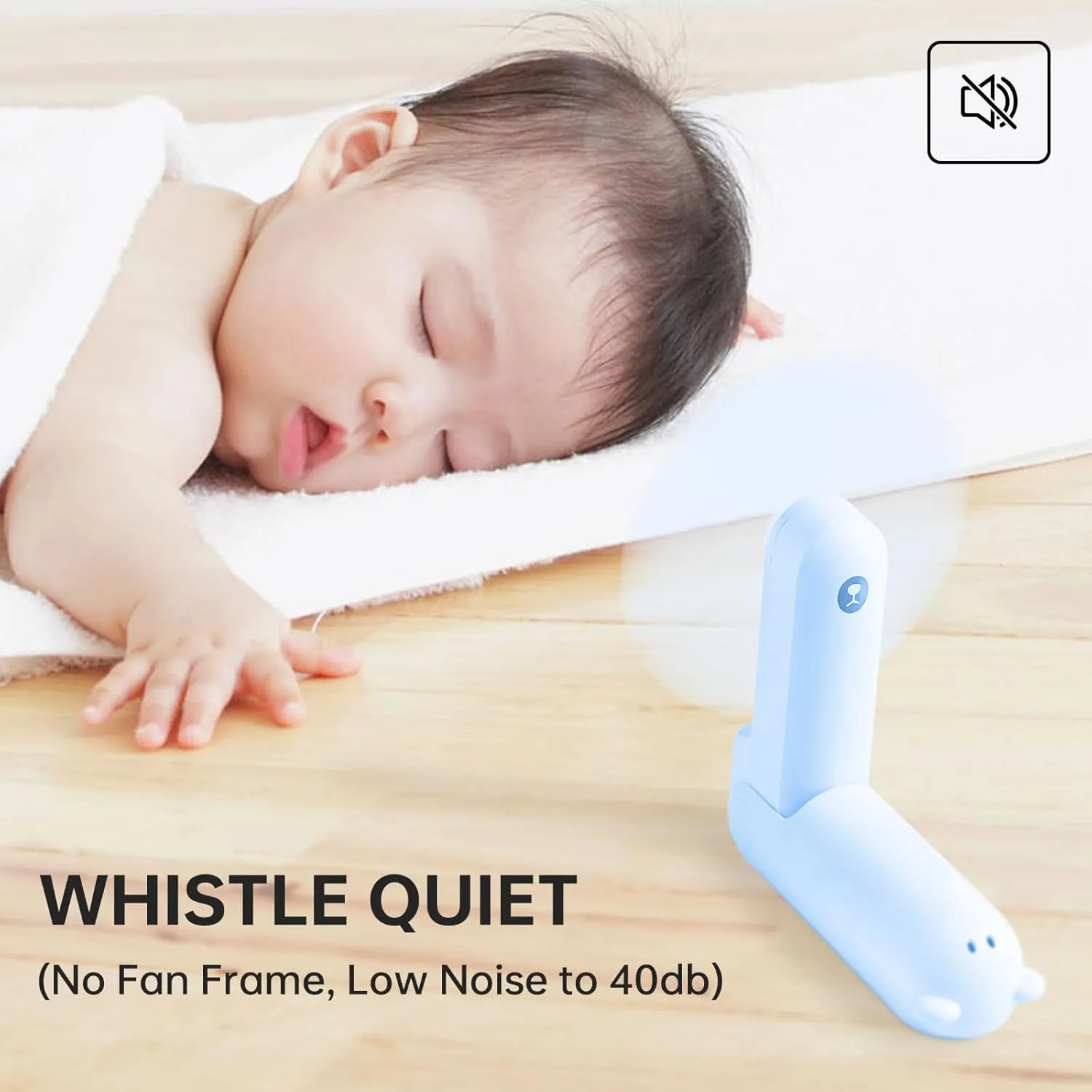 JISULIFE Handheld Fan with 4500 mAh Powerbank Max 37 Hours Runtime, Pocket Portable Battery Operated or USB Powered Folding Personal Fan, 3 Speeds, Gifts for Women Men Kids Gift for Festival-Blue