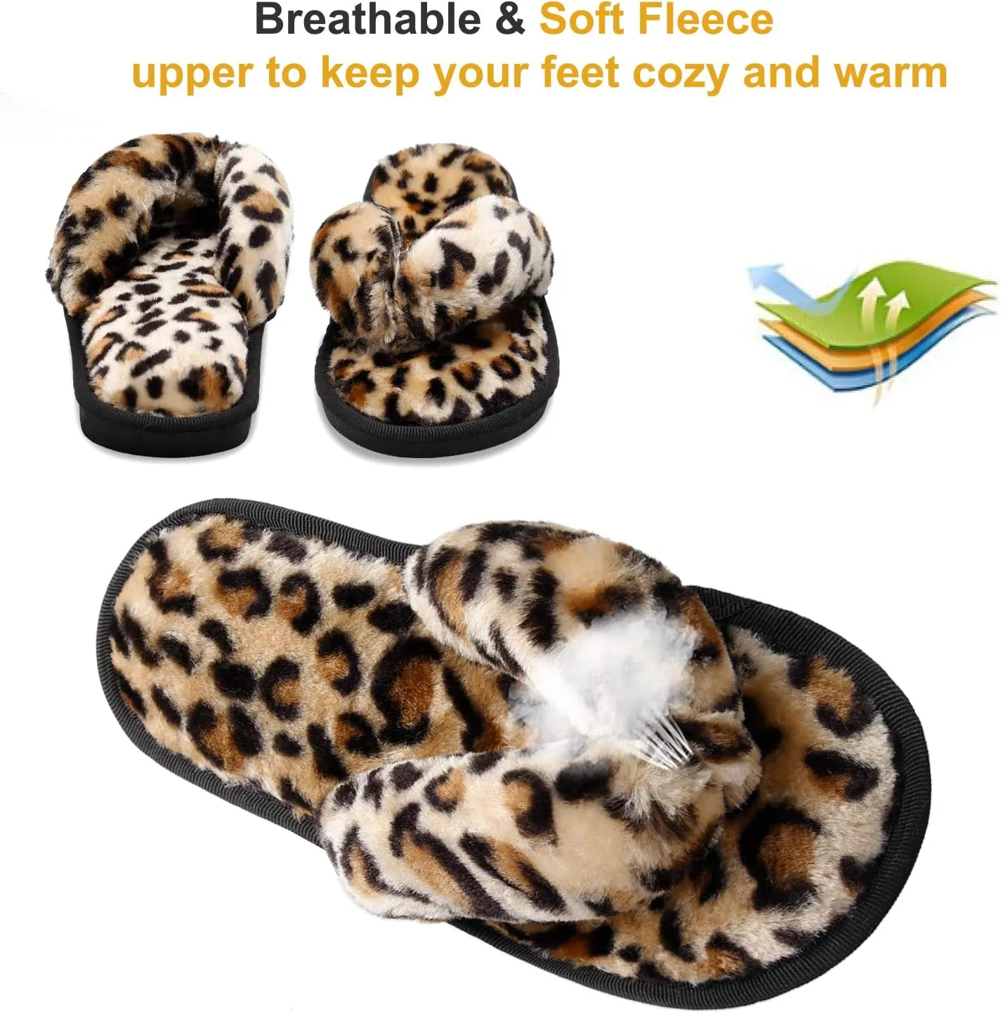 JOINFREE Women's Bedroom Slippers Comfort Four Season Classy Indoor Spa Slide Shoes