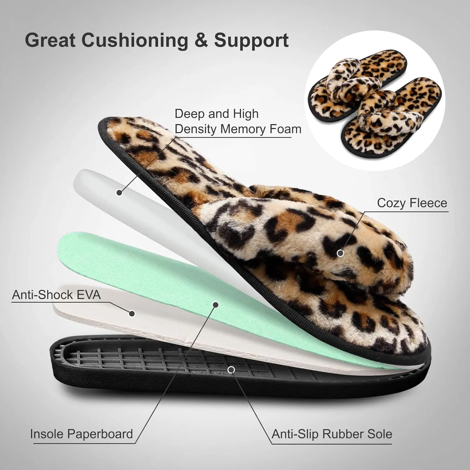 JOINFREE Women's Bedroom Slippers Comfort Four Season Classy Indoor Spa Slide Shoes
