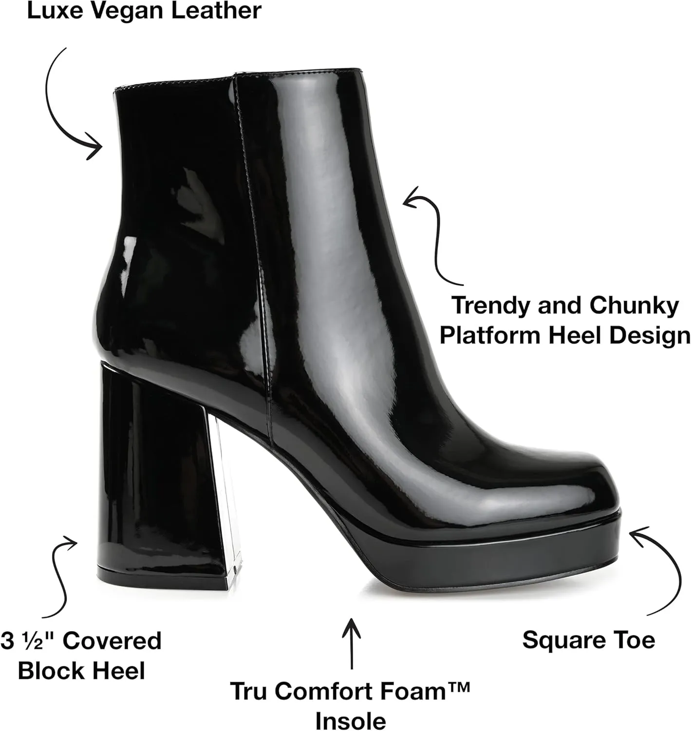 Journee Collection Women's Tru Comfort Foam Mollie Bootie Ankle Boot
