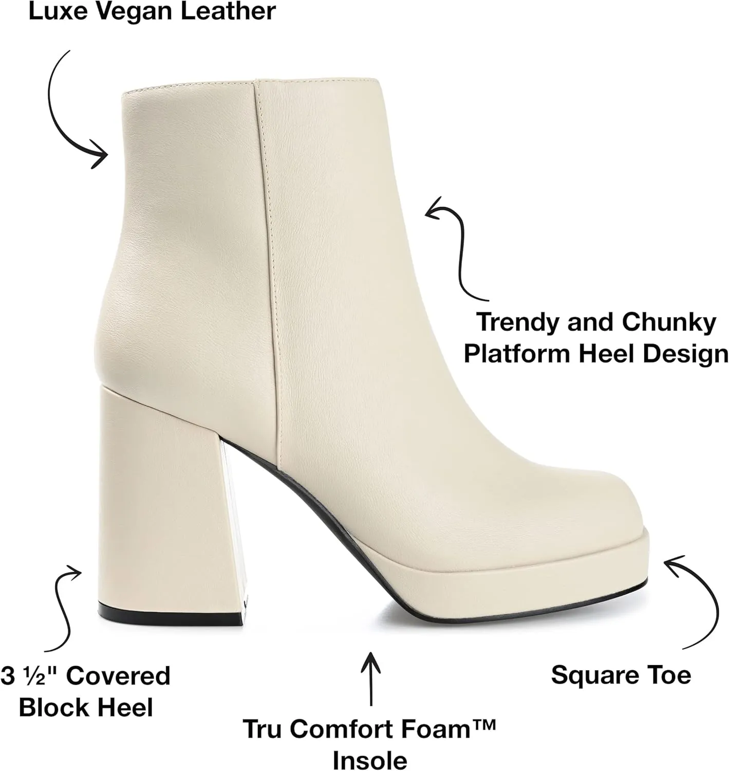 Journee Collection Women's Tru Comfort Foam Mollie Bootie Ankle Boot