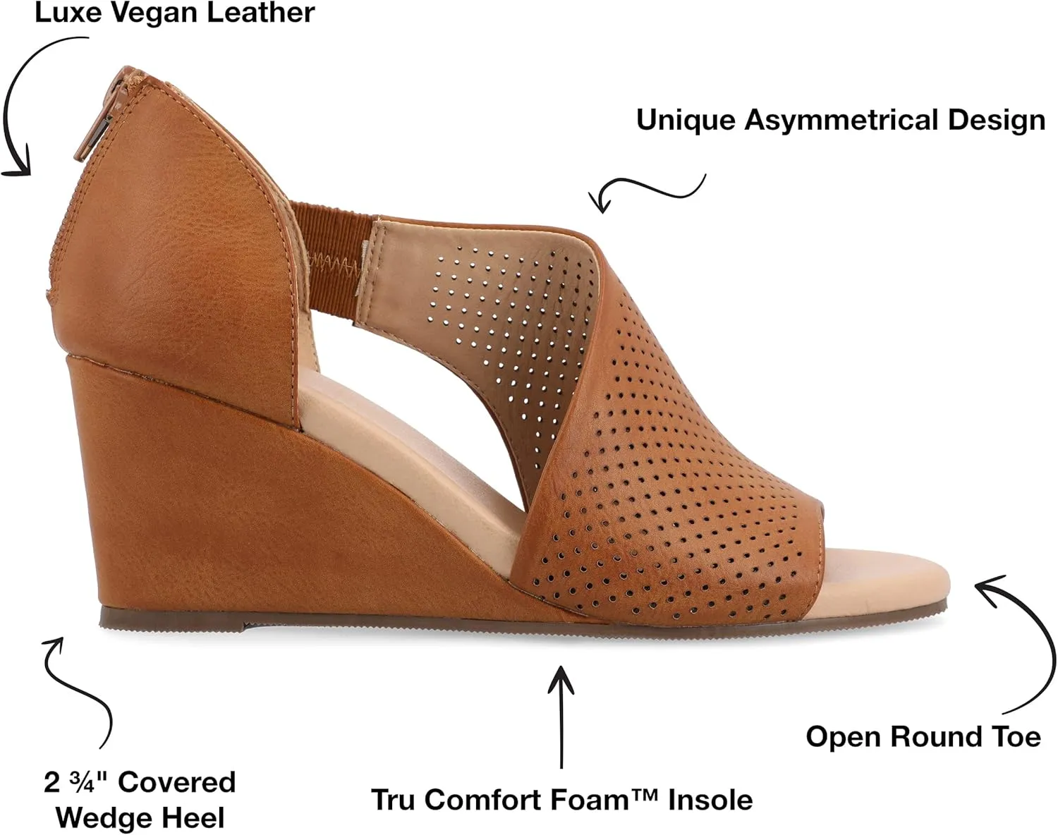 Journee Women's Comfort Foam Aretha Wedge Sandals