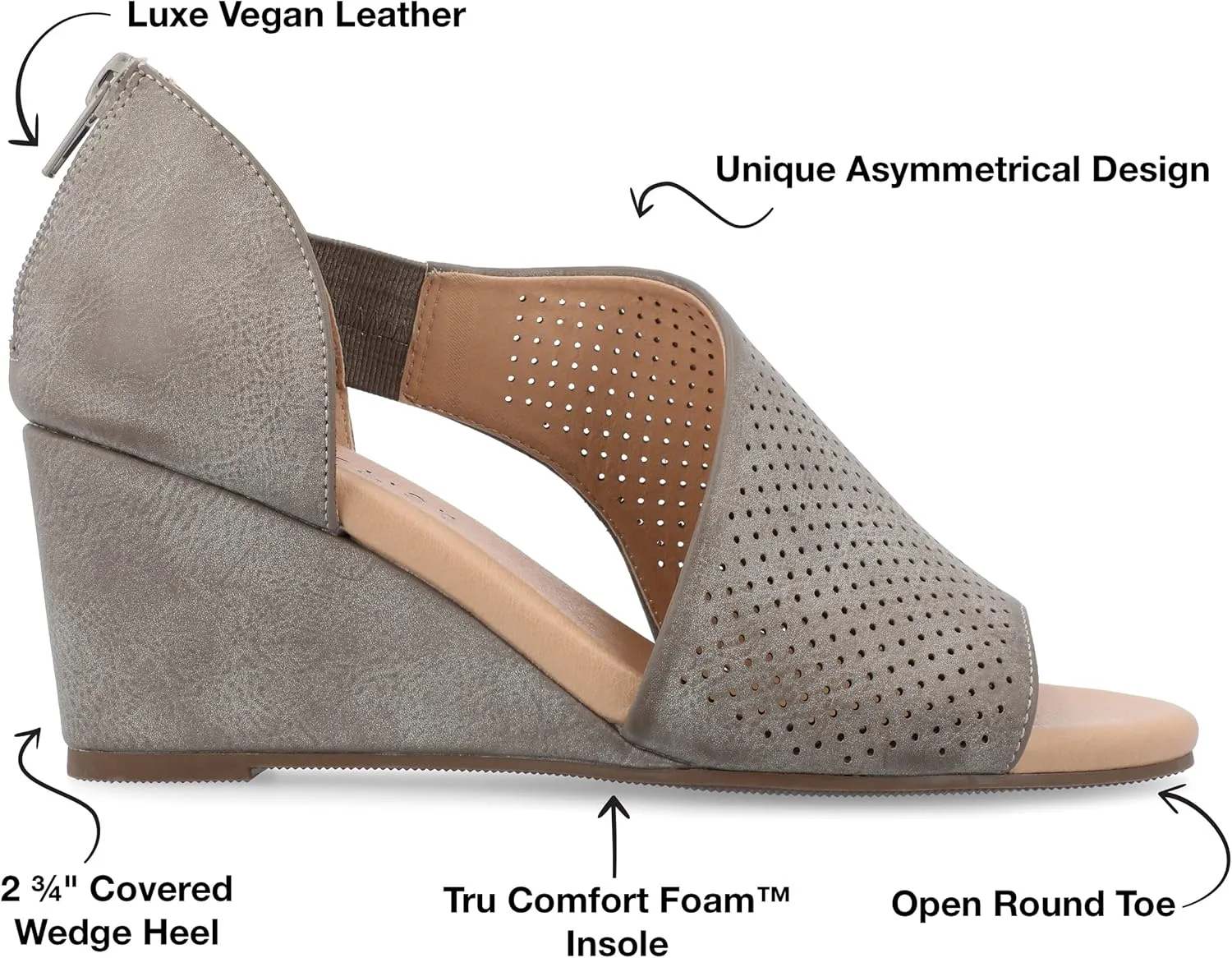 Journee Women's Comfort Foam Aretha Wedge Sandals