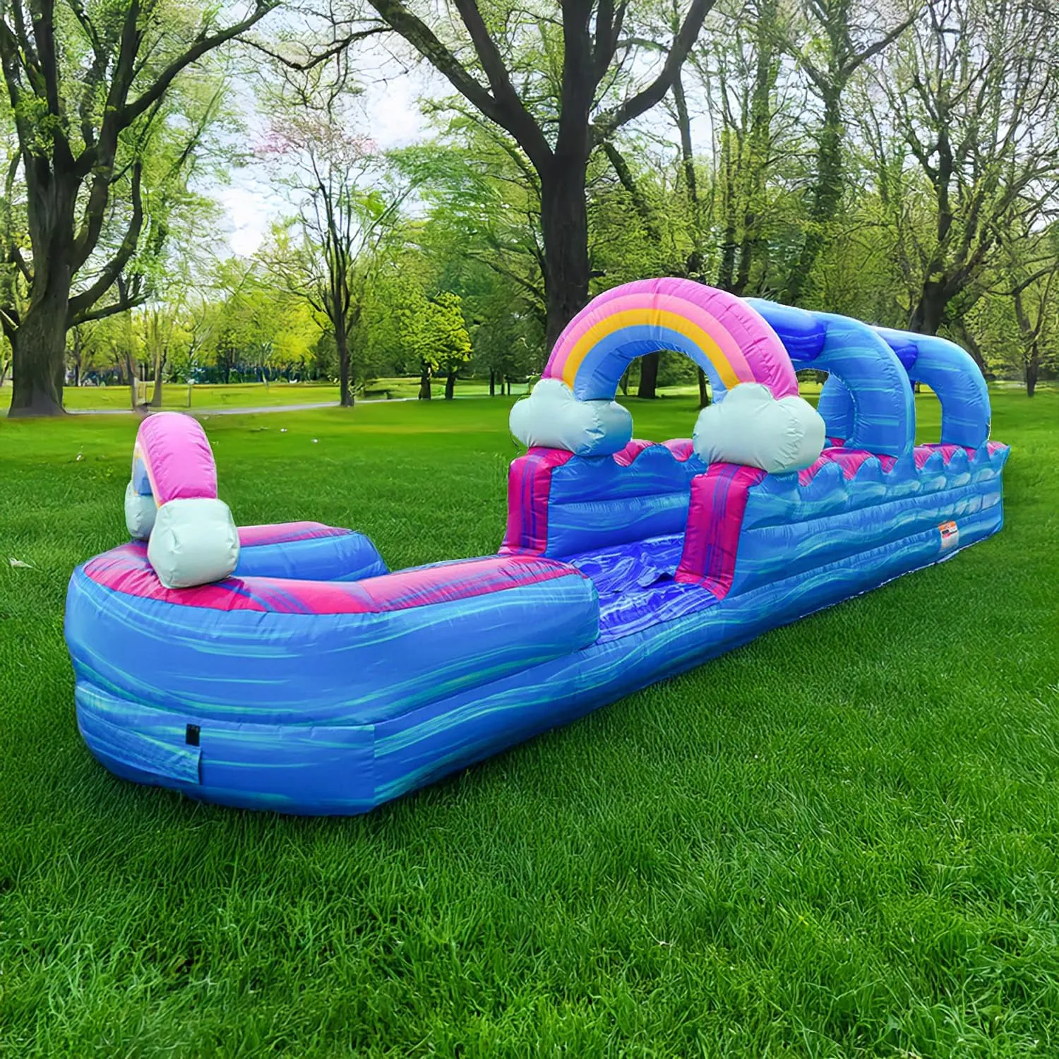 JumpOrange I'MPERFECTLY Slip and Slide with Pool for Kids and Adults (with Blower), Lawn Water Slide, Backyard, Outdoor Summer Toys, Extra Long Slip N Slide