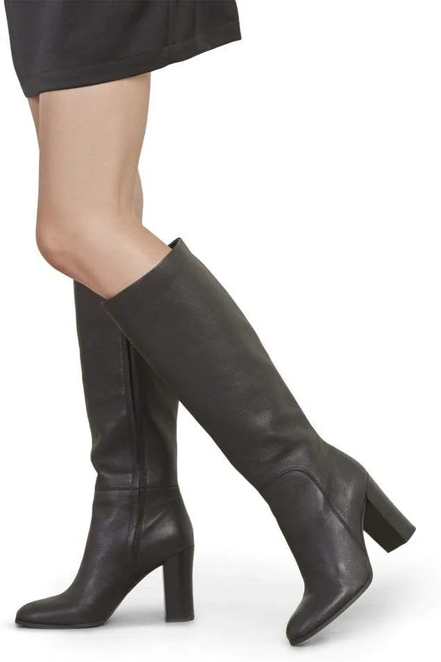 Justin Leather High Heeled Knee-Length Boot