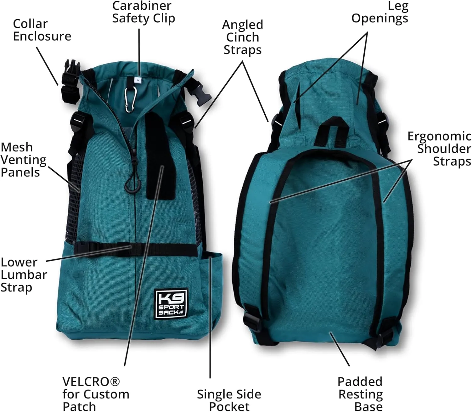 K9 Sport Sack Trainer | Dog Carrier Dog Backpack for Pets (Medium, Eclipse)