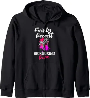 Kickboxing Decently Kick Boxing Workout Zip Hoodie