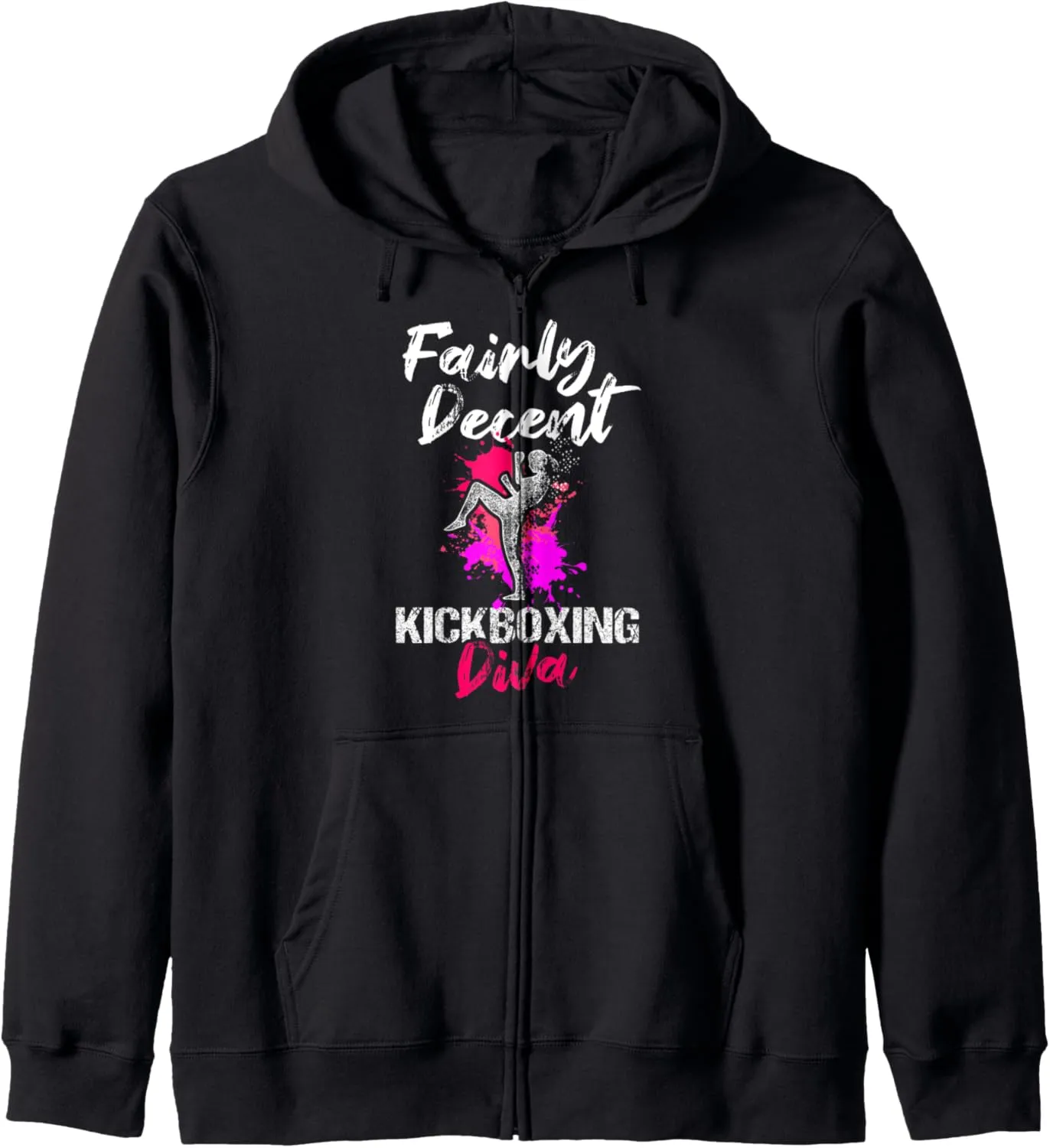 Kickboxing Decently Kick Boxing Workout Zip Hoodie