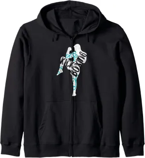 Kickboxing Studies Kick Boxing Workout Zip Hoodie