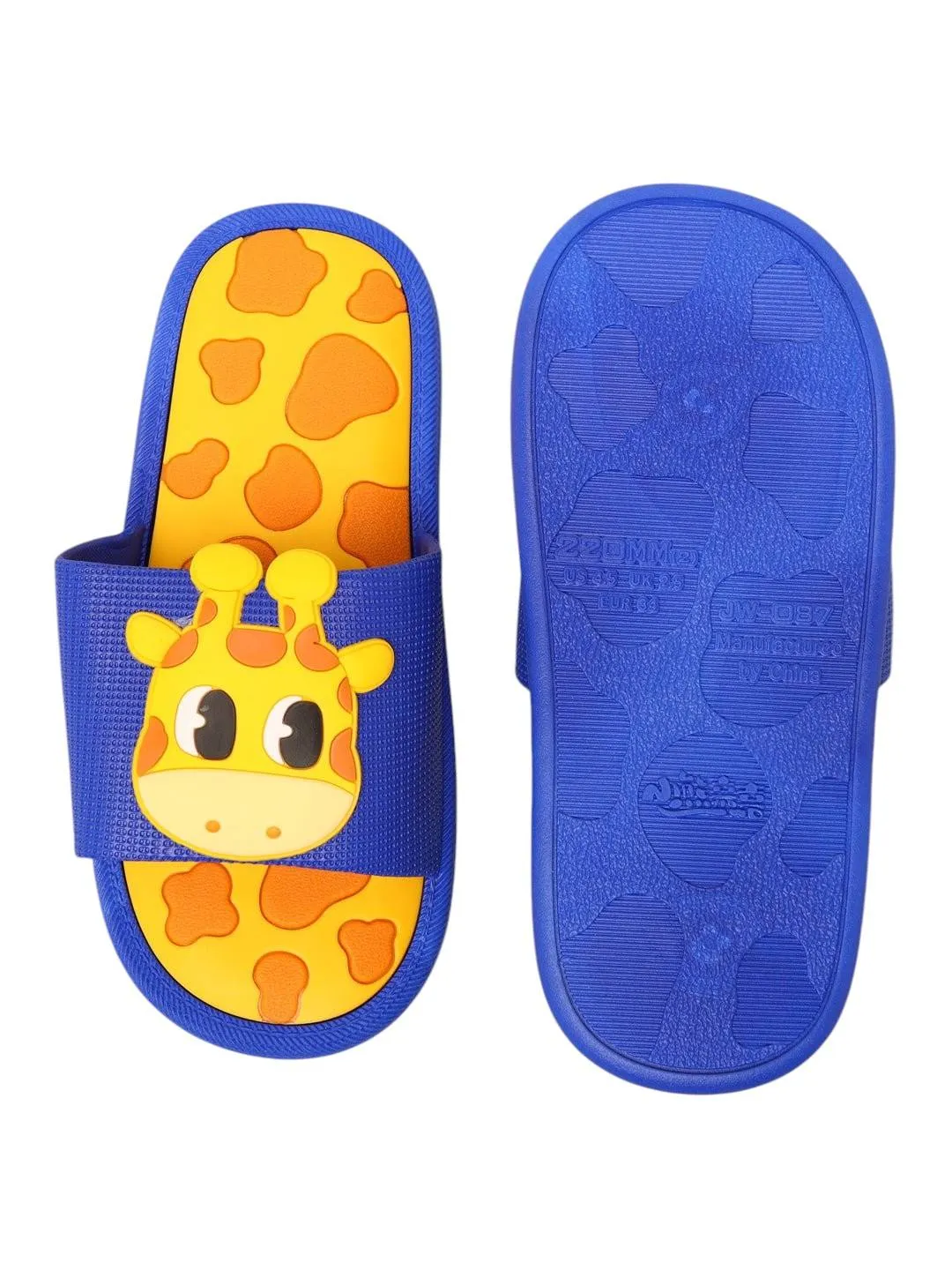 Kids' Safari Adventure Giraffe Themed Slides in Sunny Yellow