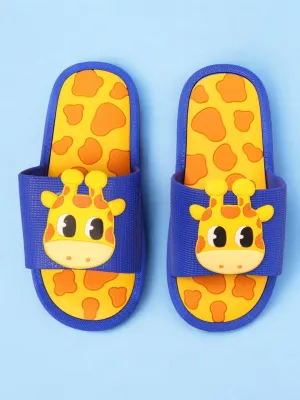 Kids' Safari Adventure Giraffe Themed Slides in Sunny Yellow